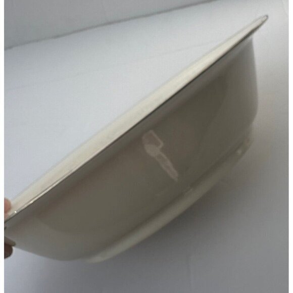 Noritake Affection Oval Serving Bowl 10” Ivory Floral Silver Trim Vintage 7192 - Picture 10 of 10